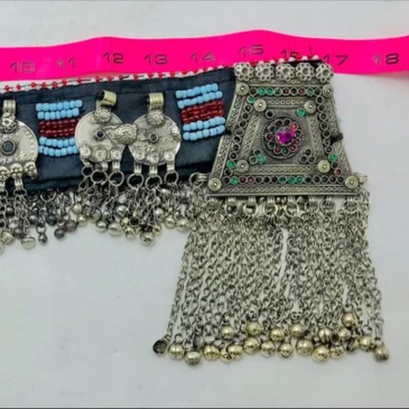 Vintage Kuchi Belt: Tribal Belly Dance Belt with Coins & Beads main image 4